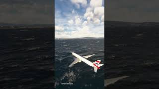 Hard landing Boeing 777 British Airways at Gibraltar Airport #shorts