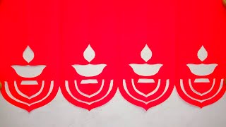 paper cutting design for diwali simple | mandir paper cutting design | panni ki design