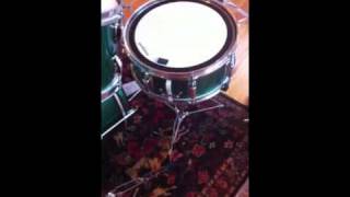 Vintage Green sparkle custom jazz drum set