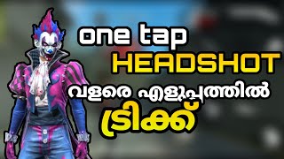 Free fire one tap headshot trick Malayalam | easy headshot trick free fire malayalam