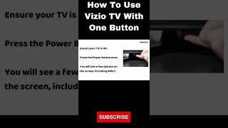 How To Use Vizio TV With One Button #shorts #shortvideo #vizio