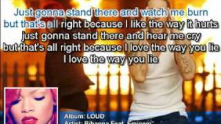 Love the Way Yoyu Lie Part 2 (Part II) Rihanna ft. Eminem Lyrics on Screen HQ