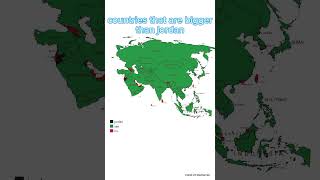 countries that are bigger than jordan #jordan #asia #asean #shorts #geographyshorts #geography