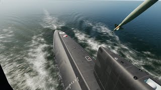 DCS:  Sunk 2 Russian Subs - F/A-18 vs Tu-160, 2 Su 33s, K-50 III & 2 Submarines - Laser Guided Bombs