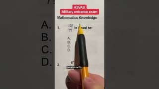 ASVAB Math Knowledge AFQT  practice 1