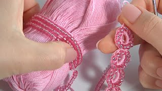 Glitter and Beauty!!! Crochet Simple and Fast Ribbon/Crochet with Beads/Author's Crochet