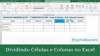 Dividindo Células e Colunas no Excel 365