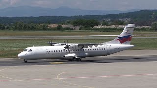 Sky Express ATR 72 landing at Graz Airport | SX-ONE