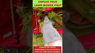 #shorts  How to fix a lawnmower that is jammed