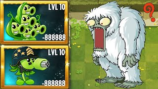 Pvz 2 Gameplay - All Plants Max Level Power Up vs Joust Yeti - Who 's Strongest Plant ？