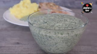 Dillsauce Rezept / selbstgemachte Dillsoße zum Mittagessen / einfaches Rezept