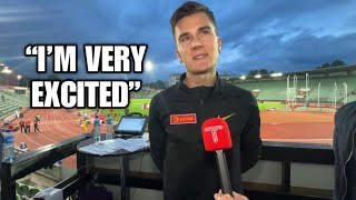 Jakob Ingebrigtsen after winning the 1500m in 3:29 | Oslo Diamond League 2024