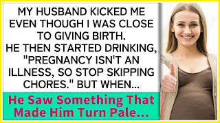 Husband Kicks Pregnant Wife, Then Turns Pale After Seeing This Shocking Scene!