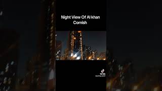 night view of Al khan corniche