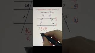 Teorema de Tales. #matemáticaconcursos #matematica #dicasdematematica #maths