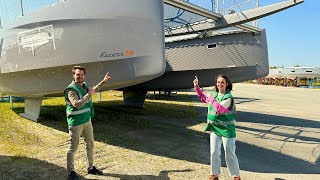 On visite le chantier de NOTRE BATEAU pour le TOUR DU MONDE