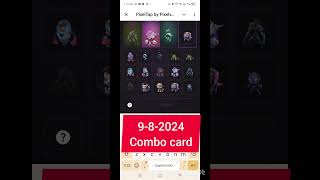 Pixel tap by pixelverse daily combo 9 August 2024 100% complection