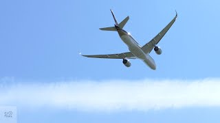 4K UHD - Sunny Day Departures in Springtime from Christchurch Airport - 8 October 2024 - New Zealand