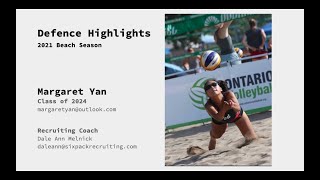 Margaret Yan Beach Volleyball Defence Highlight 2021