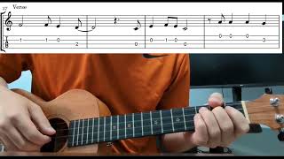 Take On Me (a-ha) - Easy Beginner Ukulele Tabs With Playthrough Tutorial Lesson