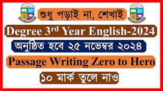 Passage Writing Degree 3rd Year English Suggestion 2024