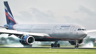 AEROFLOT Airbus A330-300 (VQ-BQZ) Landing in Amsterdam Schiphol Airport