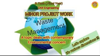 B.Tech- Minor project , Solid waste management  #vimutti