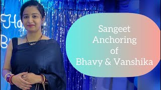 Best Sangeet Anchor Ritu Gor hosting Sangeet at Prince Lawn