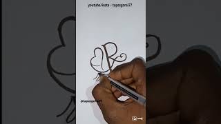 How to draw Beautiful R letter tatto drawing #drawing #viral #tapasgorai77 #shorts #comment