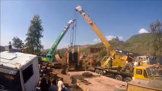 MOVING OLD CATERPILLAR D10 WITH CRANES!!!