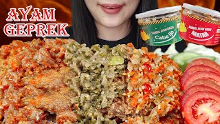 PEDES MANTEPP🔥 ASMR AYAM GEPREK SAMBAL CUMI + SAMBAL IJO + SAMBAL MATAH | ASMR INDONESIA