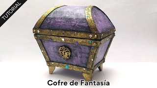 Cómo hacer un Cofre de Fantasía 🤩✨con cartón reciclado ♻️