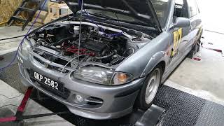 Proton Wira 4g15 on dyno