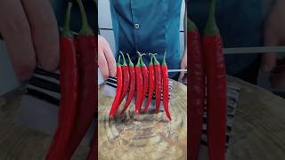 10 Chili cutting one .  Chinese way . #shorts #chinesechef #viralvideo