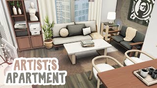 Artist's Apartment 🎨 || The Sims 4 Apartment Renovation: Speed Build w/ CC