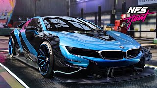 BMW I8 Coupe customization and gameplay NeedForSpeed heat