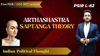 INDIAN POLITICAL THOUGHT : L- 62 ARTHASHASTRA_SAPTANGA THEORY PSIR |UGC NET  #upsc #politicalscience