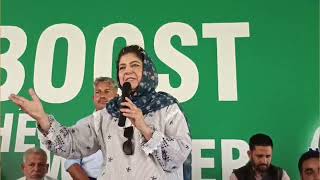 Former J&K CM Mehbooba Mufti Addresses Public Meeting at R.S. Pura