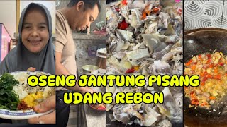 OSENG JANTUNG PISANG CAMPUR UDANG REBON,, ‼️#jantungpisang #oseng