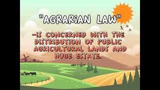 AGRARIAN REFORM