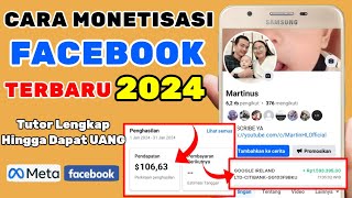 CARA MONETISASI FACEBOOK 2024 | syarat monetisasi facebook profesional, monetisasi facebook