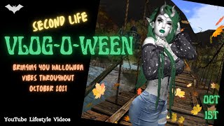 Second Life l VLOG-O-WEEN check out my October 1st Halloween outfit  l  Sandra8675