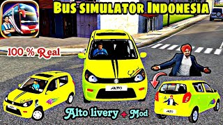 🥰ALTO Modified livery for bus simulator Indonesia 😈 Alto livery #malikgaming07