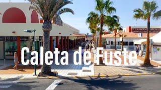 Fuerteventura Caleta de Fuste beach harbour, Atlantico shopping center, Canary Islands travel