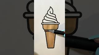 Cute Chocolate Ice Cream Coloring // Satisfying Coloring Videos #satisfyingcoloring #coloringbook