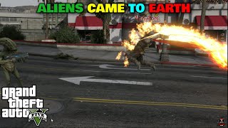 GTA 5 Aliens Come Down And Attack On Los Santos