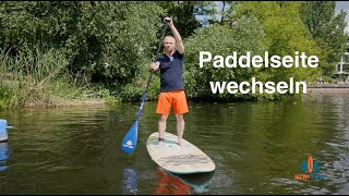 SUP Paddel Technik - Paddelseite wechseln