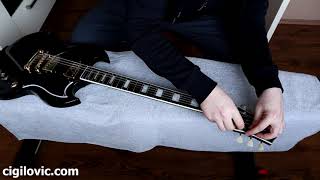 Epiphone SG Custom Ebony Restringing & Instrument Care