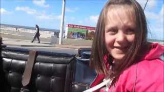 Horse Drawn Carriage Ride Along Blackpool's Golden Mile - HD