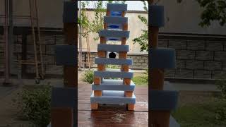 Hot ball vs layers of foam pyramid #shorts #viral